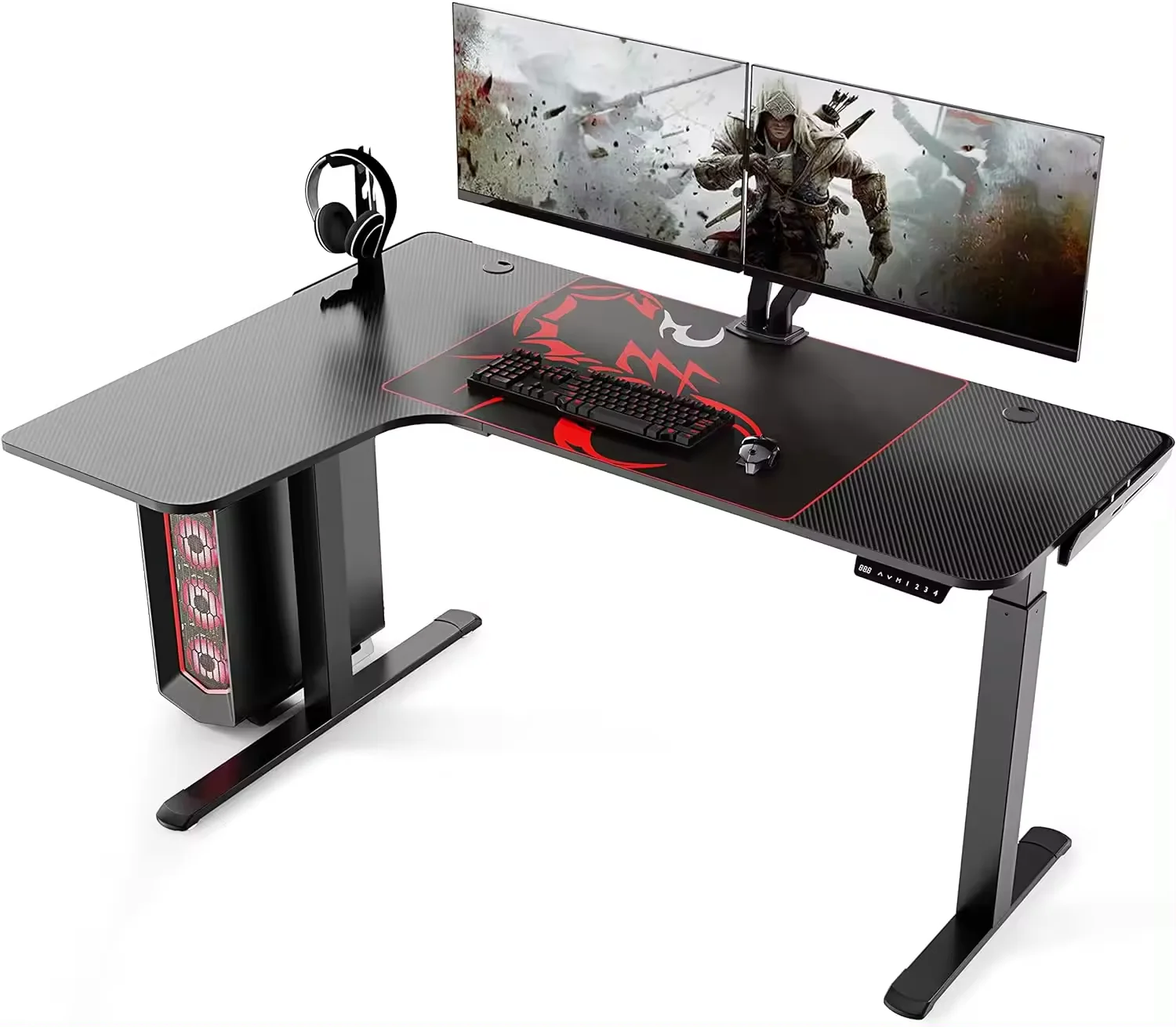 NEW Arrival Sit-Stand Height Adjustable Electric Table Sit Standing Computer Dual Motor Desk