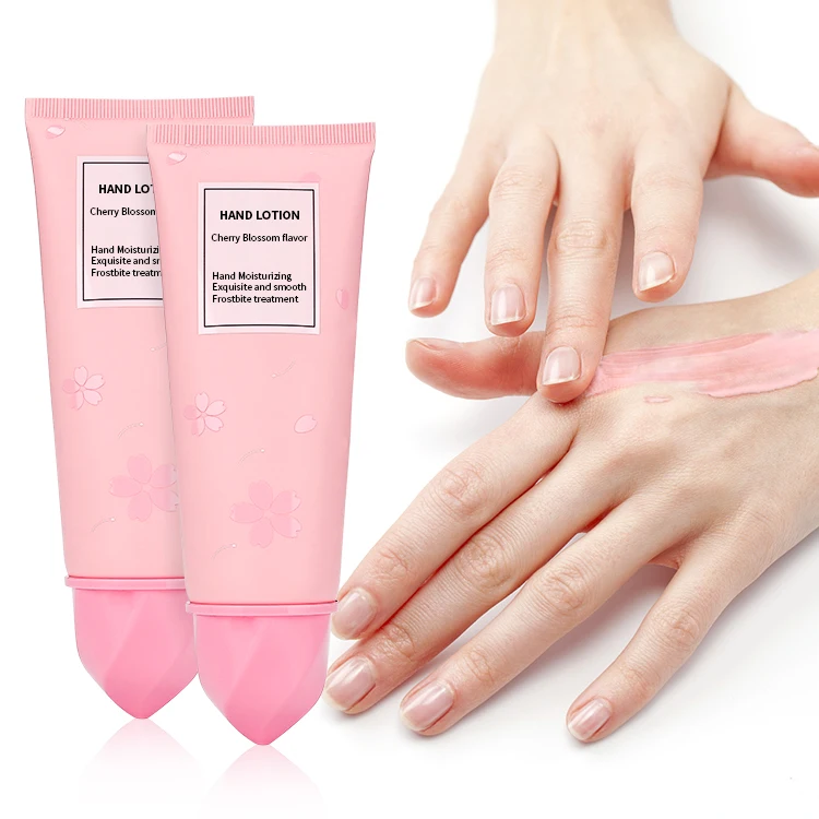 Organic private label anti dryness hand care whitening moisturizing nourishing cherry blossom hand cream lotion