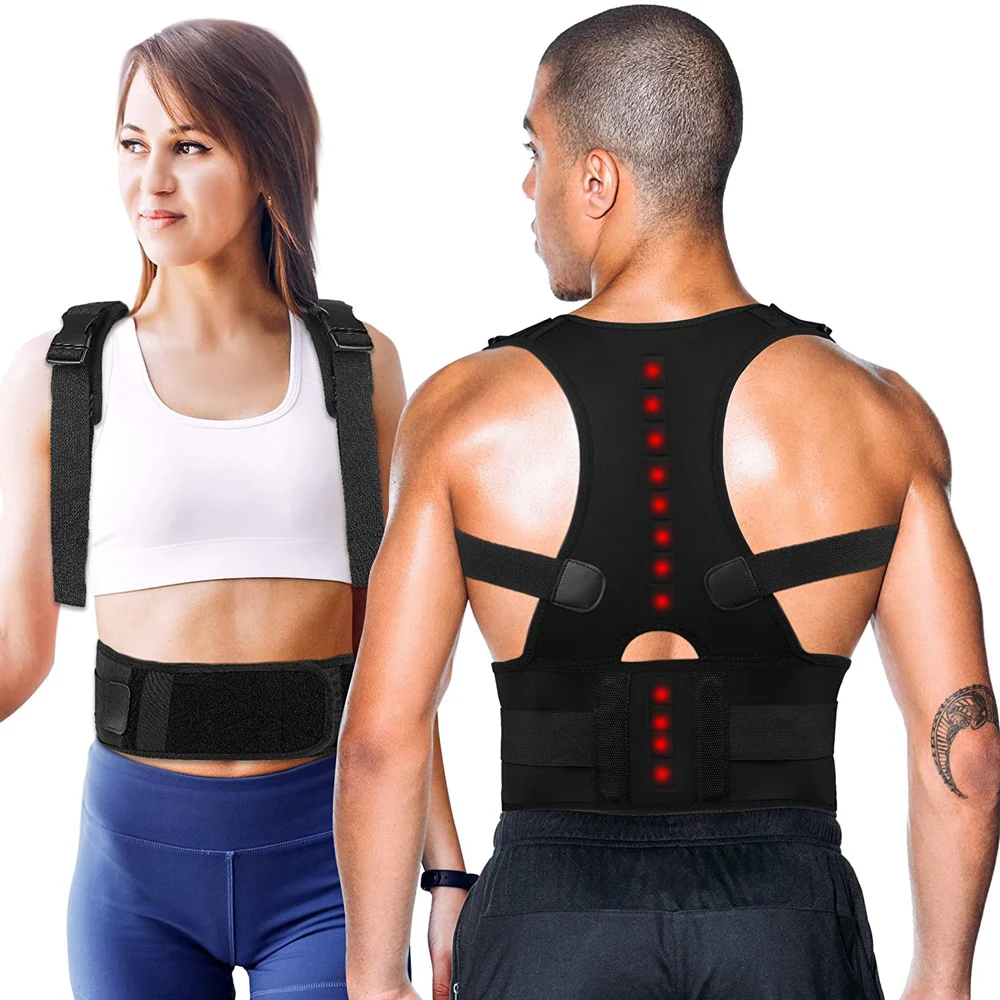 
Adjustable Magnetic Posture Corrector Back Brace Belt Lumbar Support Straight Posture Corrector for Men Women 