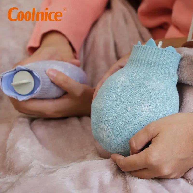 Coolnice новый дизайн сумка-холодильник сумка для разогрева воды в микроволновой печи с вязаным чехлом силиконовая подогрева