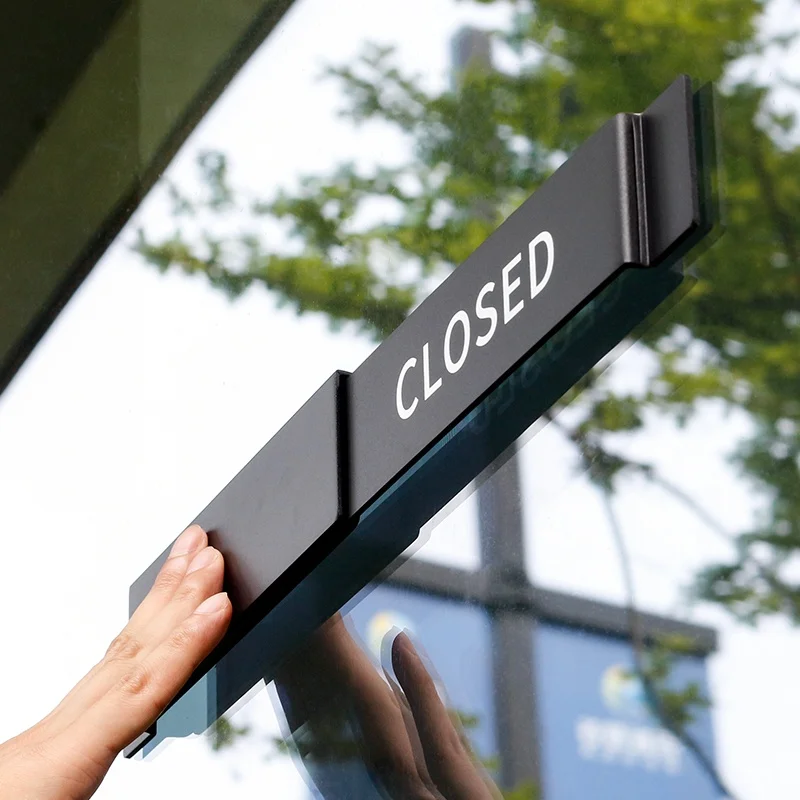 Open Store Business Hours Board Stylish Restaurant Window Listing Popularins Prompt Notification Personalized Advertising Board