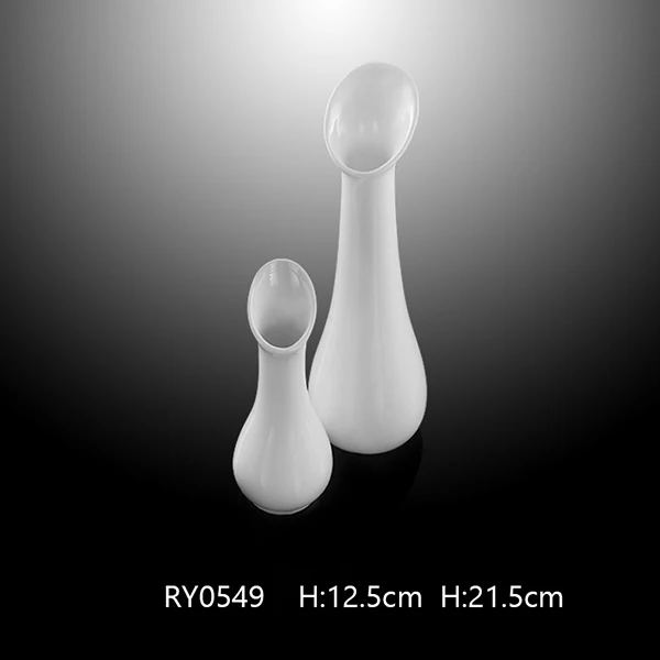 Promotion Vase White Porcelain Morning Glory Vase Tall 15Cm White Porcelain Vase