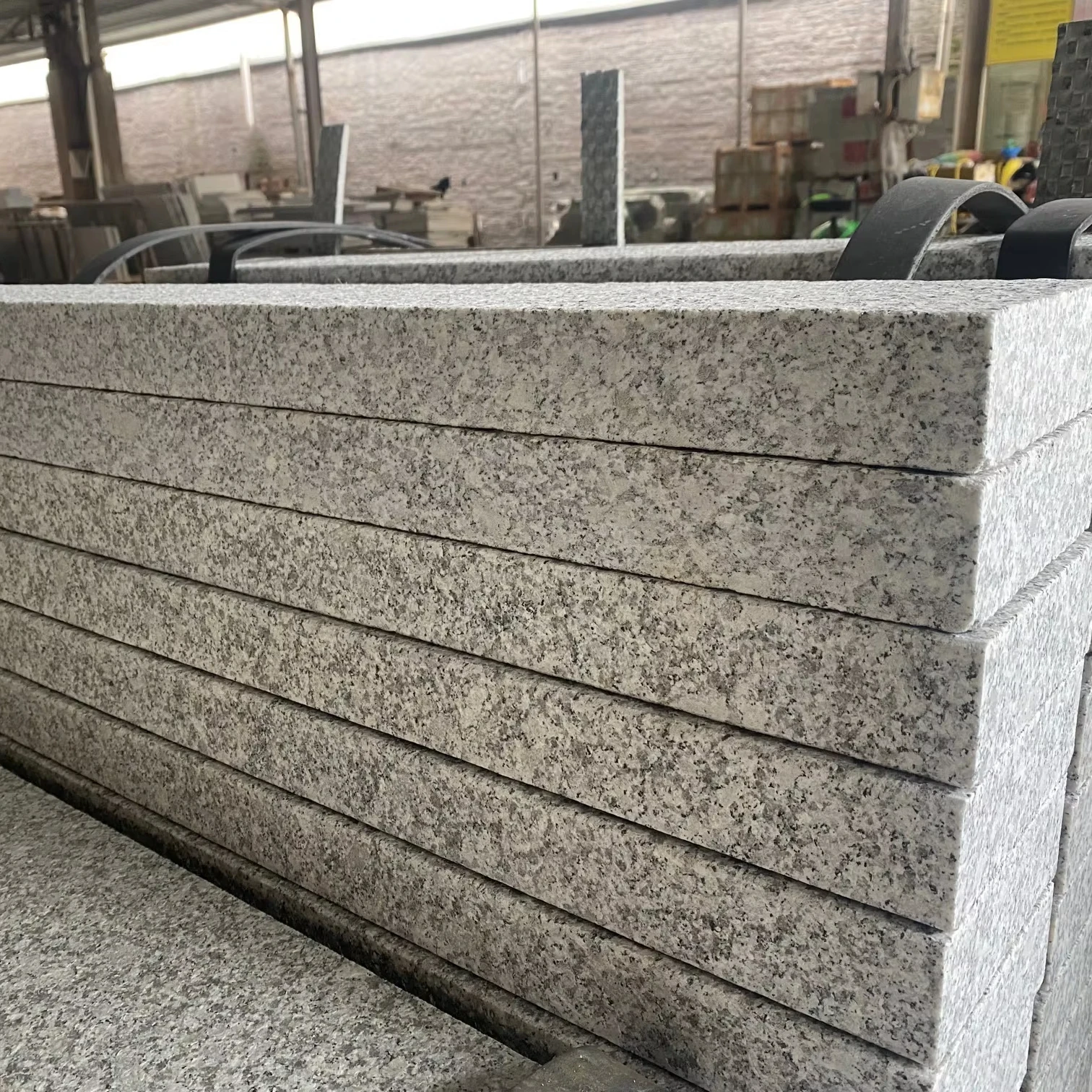 HZX Modern Polished Granite Slab Tiles G603 Grey Flamed Honed Natural Stone Outdoor Kitchen Floors Parks Exterior Decorations