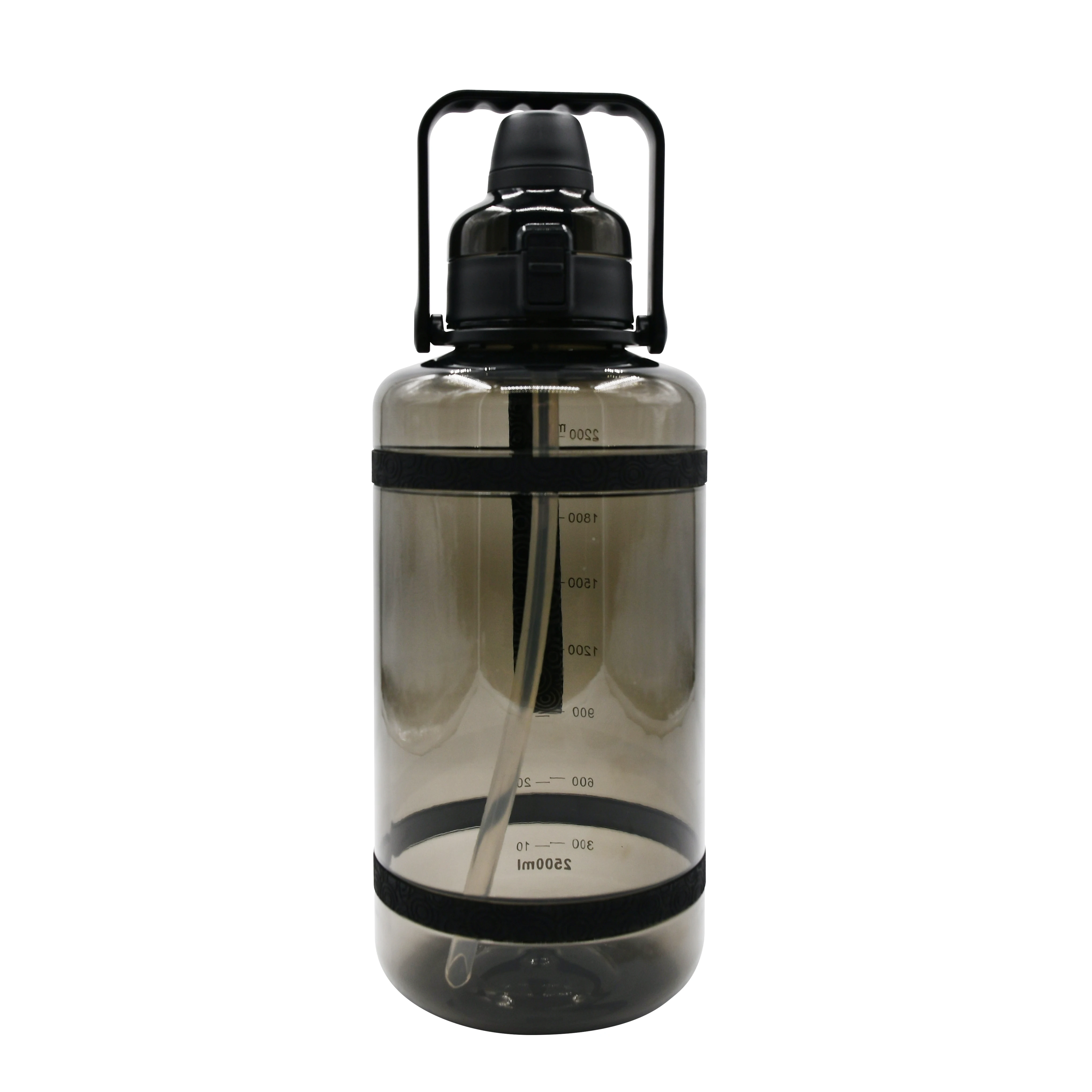 Custom sports plastic large half gallon  32oz 1L motivational water bottle 2 liter water bottle with time marker&straw