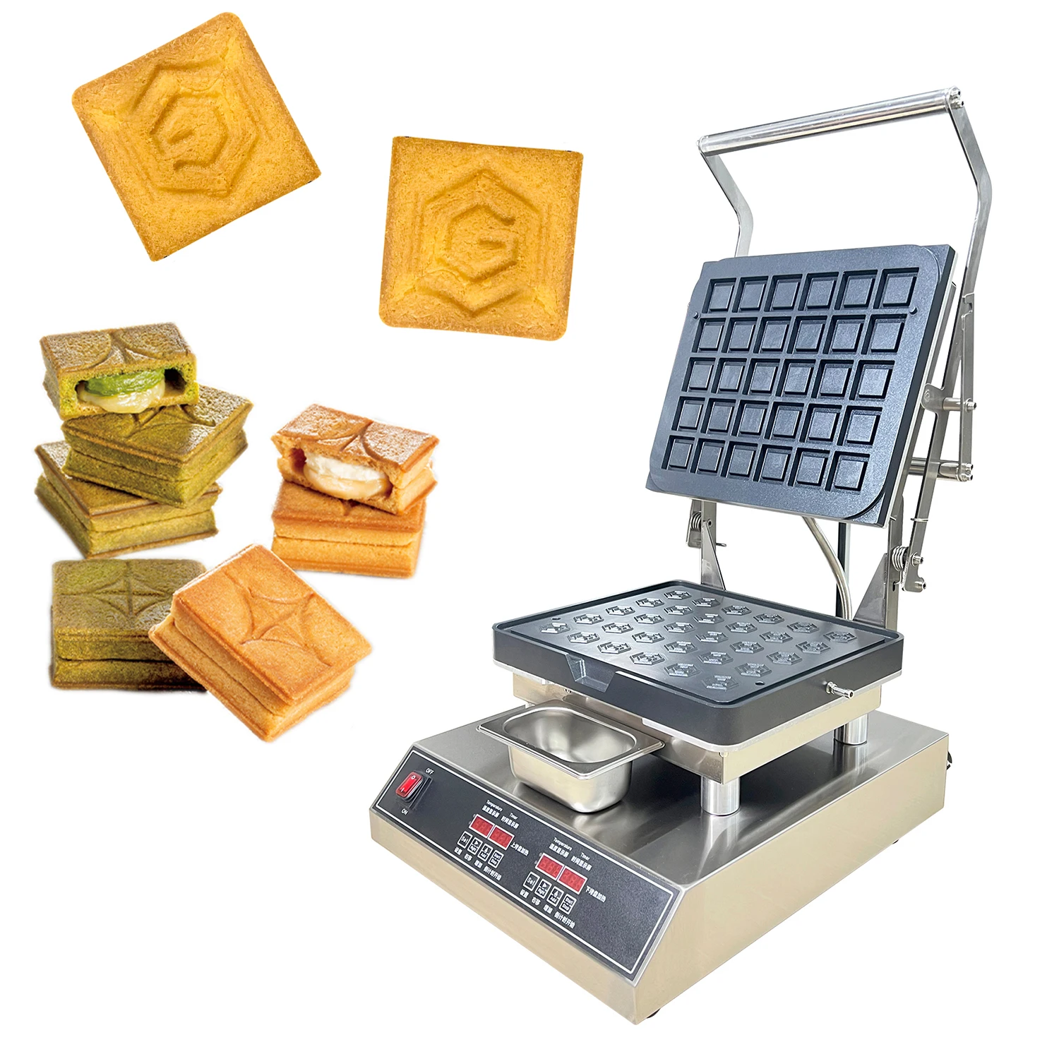 Commercial cookie forming maker custom mold nonstck interchangeable replaceable plate Korea Biscuit making machine