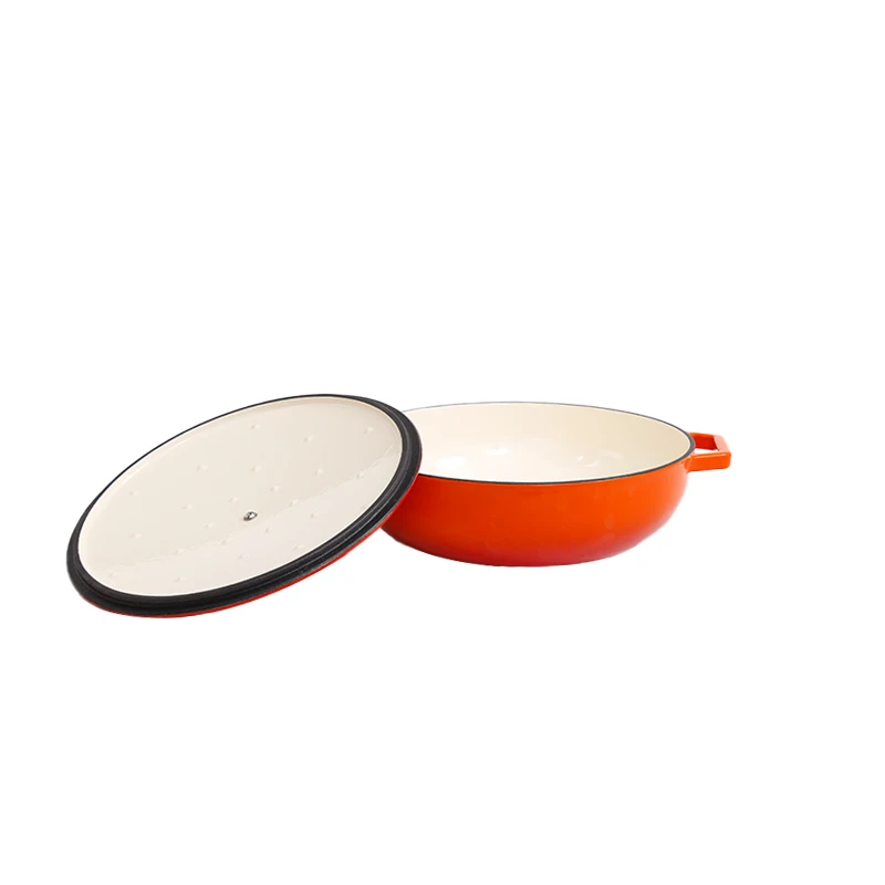 Wholesale High Quality Custom Logo Dutch Oven Non-Stick Cookware Casserole Russian Cast Iron Enamel Soup Pots