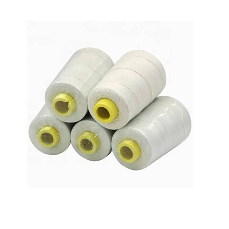 high tenacity white 100% polyester bag closing thread for industrial use