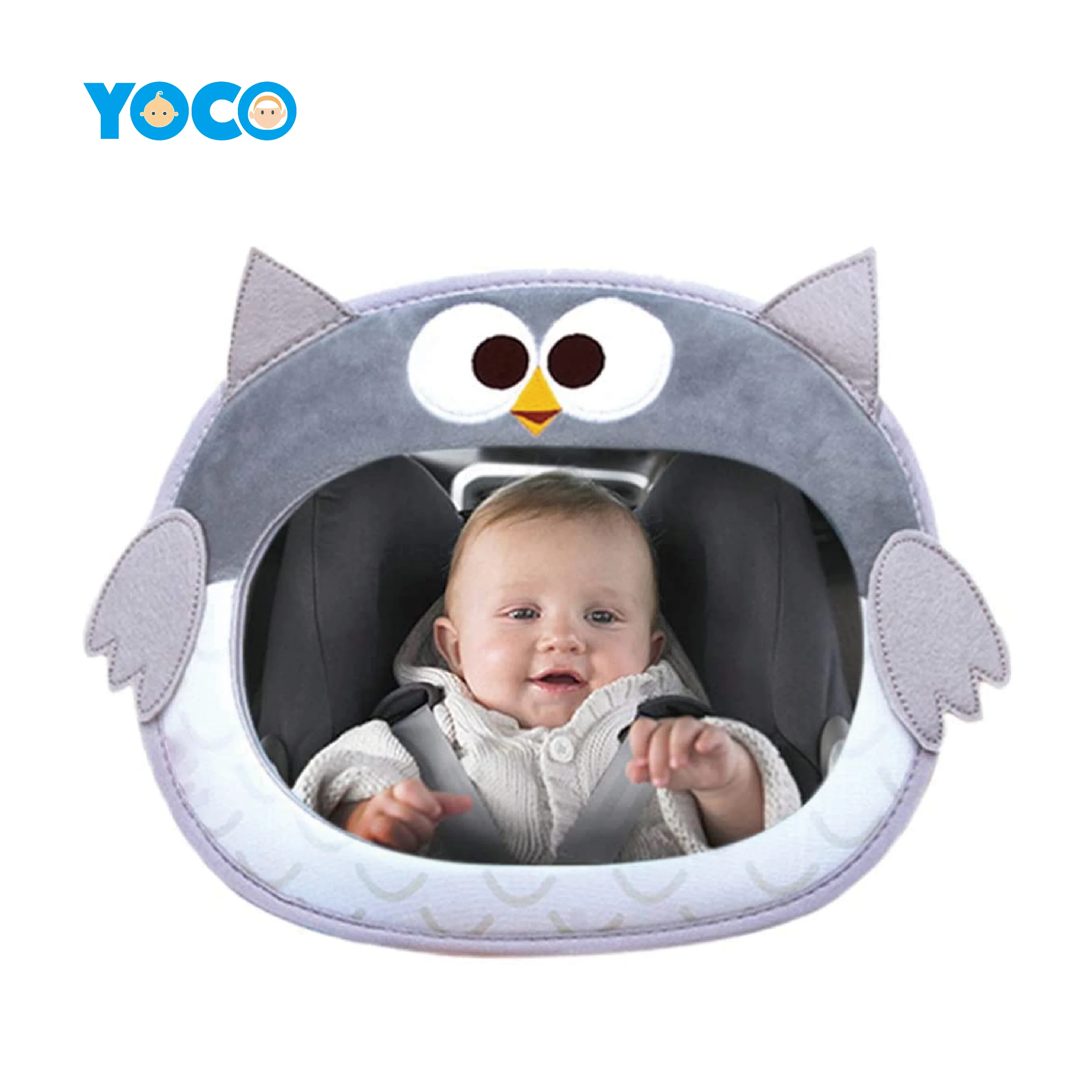 New Design Carton Baby Back Seat Car Mirror Rear Facing adjustable Rear View Safety Baby Car Seat Mirror for travel