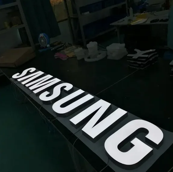 Custom designed 3d front illuminated acrylic LED lettering for coffee shop electronic lighting display signage