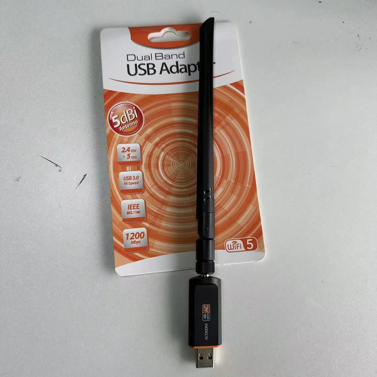 1200M dual band USB wireless network card 2.4G/5.8G computer wireless USB WiFi receiver transmitter