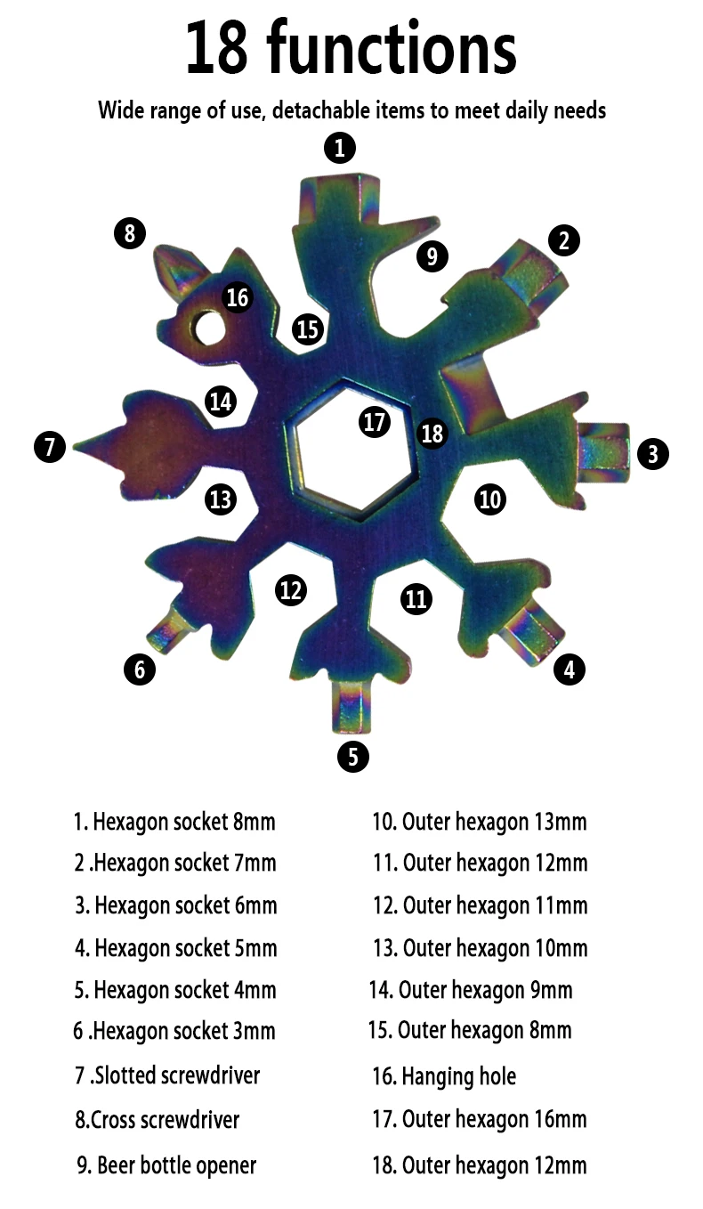 Wholesale patent products 18 in 1 outdoor portable car necessary snow multi-function tool board hand