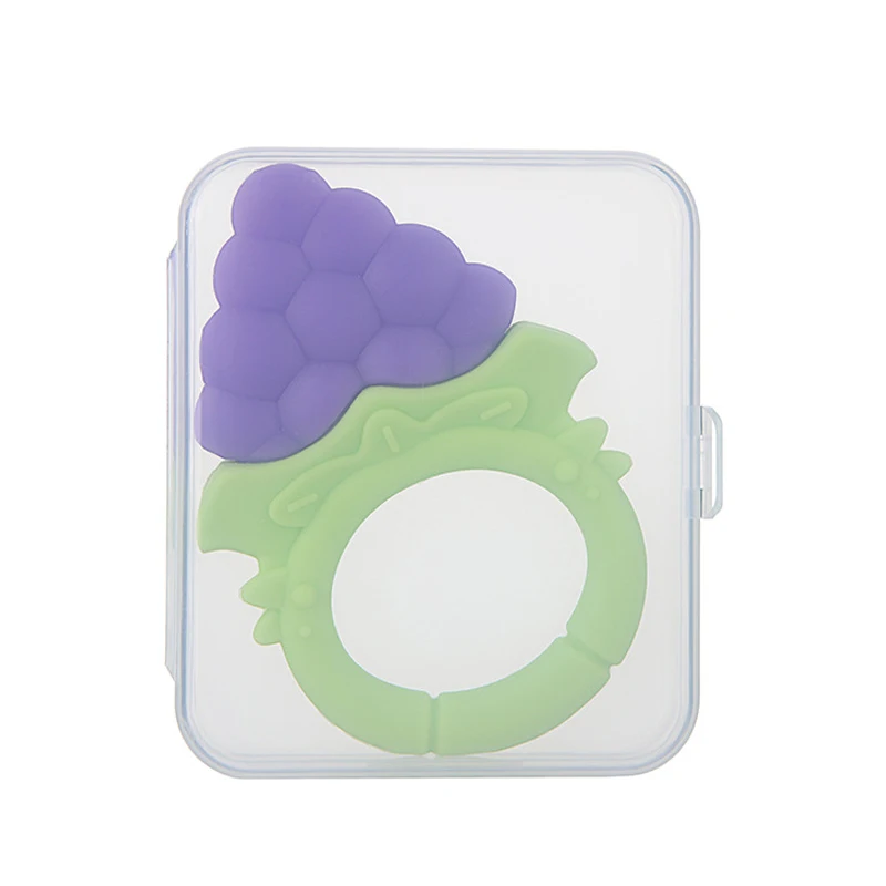 Wholesale Best Selling Teether Ring Fruit Molar Stick Bite Fruit Strawberry  Silicone Teether