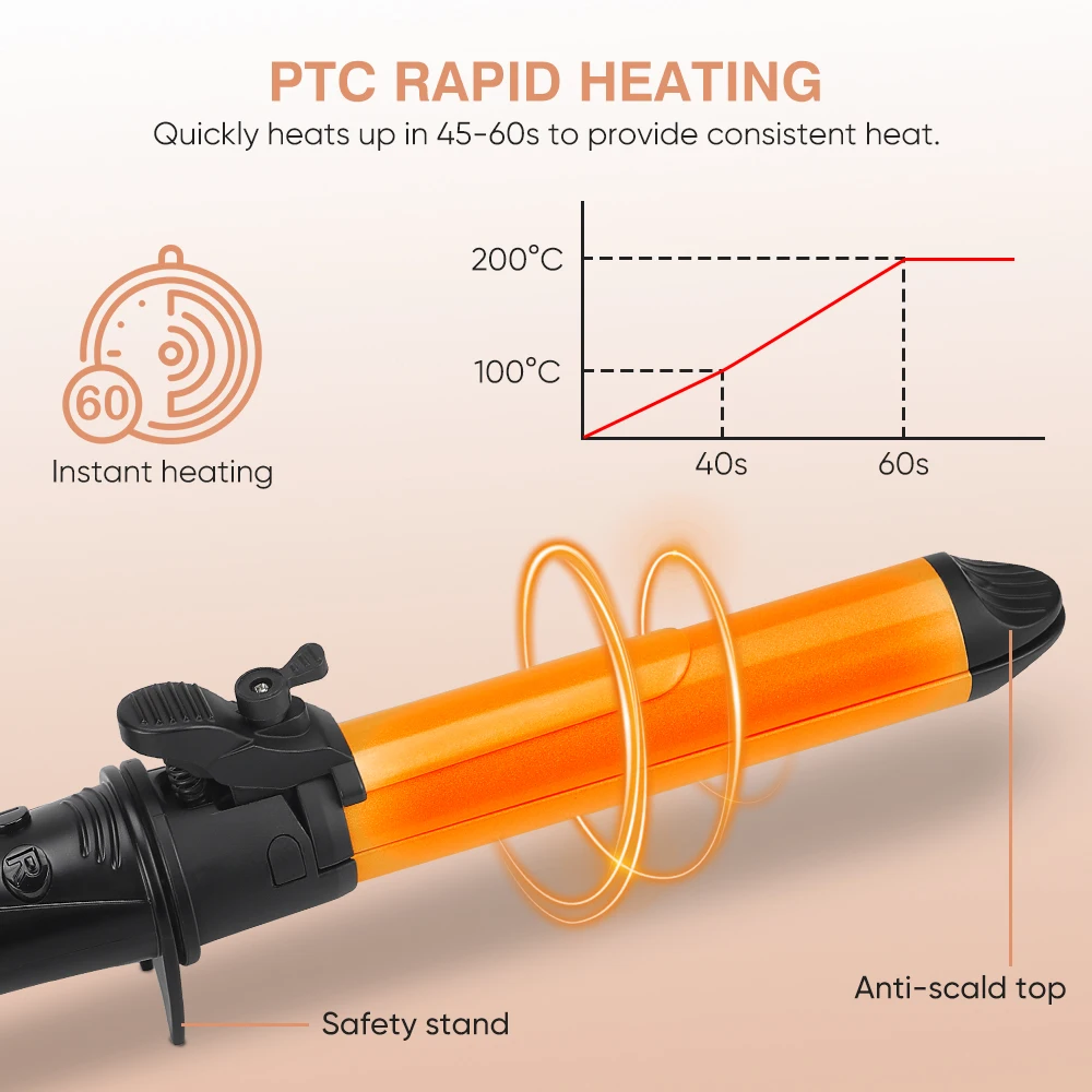 New Design 2 in 1 Portable Electric Curlers Rollers Professional Automatic Rotating Hair Curler Professional Curling Iron