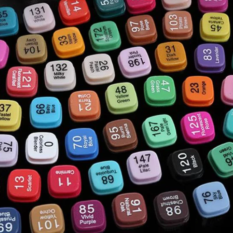 custom 12 36 48 100 color double tip watercolor dual tip brush art marker pen set