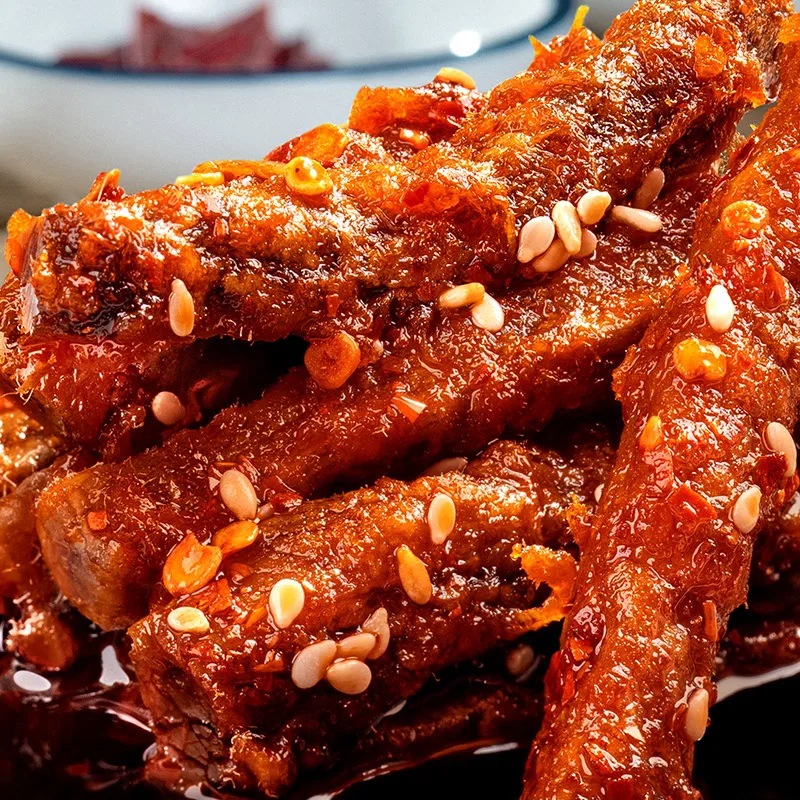 Shudaixiang Sichuan Hot Pot Flavor Beef Jerky 88g Niuroutiao OEM Dry Beef Wholesale Products Healthy Snack Dried Beef