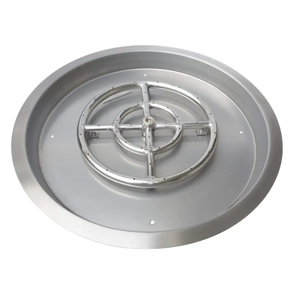 Outdoor Heating Stainless Steel NG or LPG Fire Pit Built-in Pan with Burner