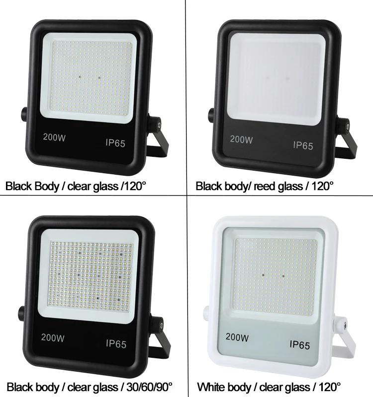 High Efficiency Driver Outdoor Pro Lamp Floodlight Aluminum Waterproof IP65 Projector 100w 200w Led Flood Light for Garden Villa