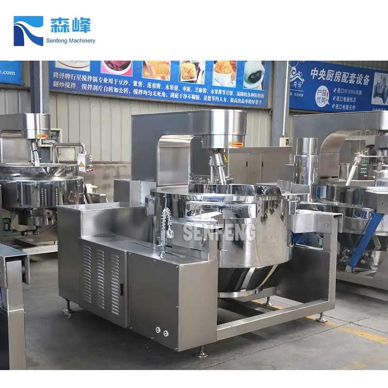 
China Supply Beef Sauce Gas/Steam/Electric Industrial Food Cooking Mixer Machine Jacketed Cooking Kettle Price for Sale 