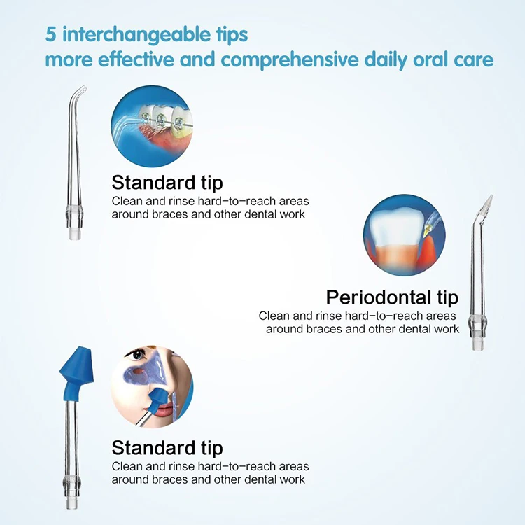 
Cordless Low Pressure Teeth Cleaner Water Flosser Irrigator Dental 