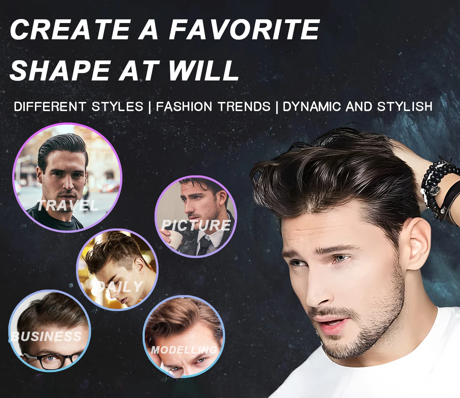 Water Based Hair Pomade Strong Hold Hair Styling Product Edge Control Wave Pomade
