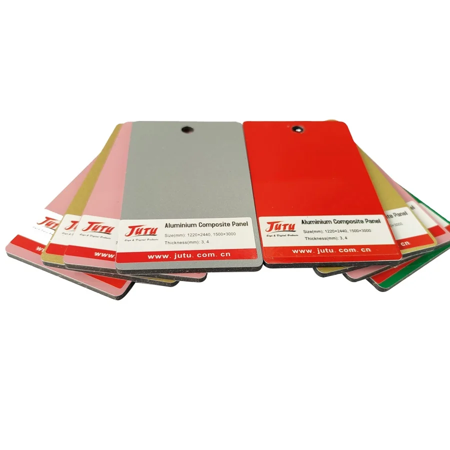 JUTU Бесплатный образец 3 мм Acp внутренний дизайн Acm облицовка стен алюминиевая композитная панель