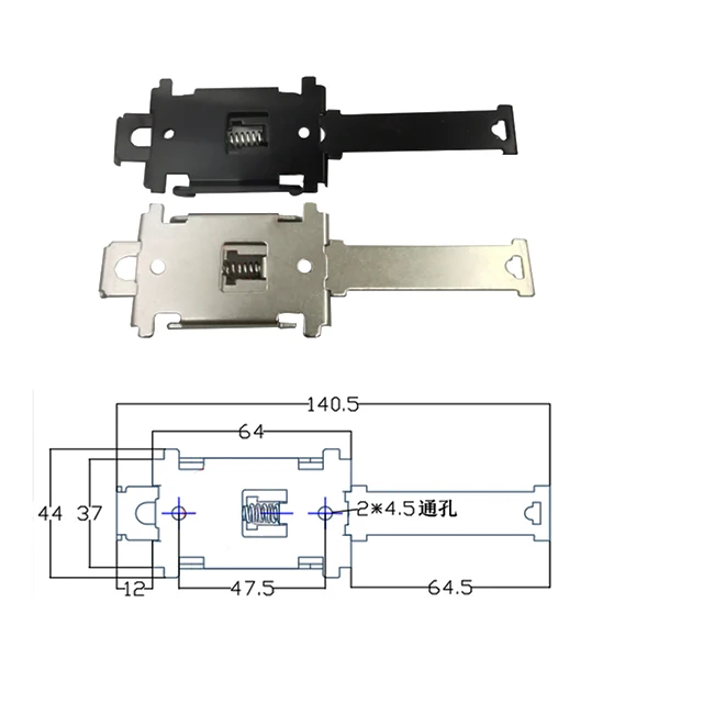 Single Phase SSR 35mm Din Rail Solid State Relay Metal Din Rail Mounting Clip Bracket