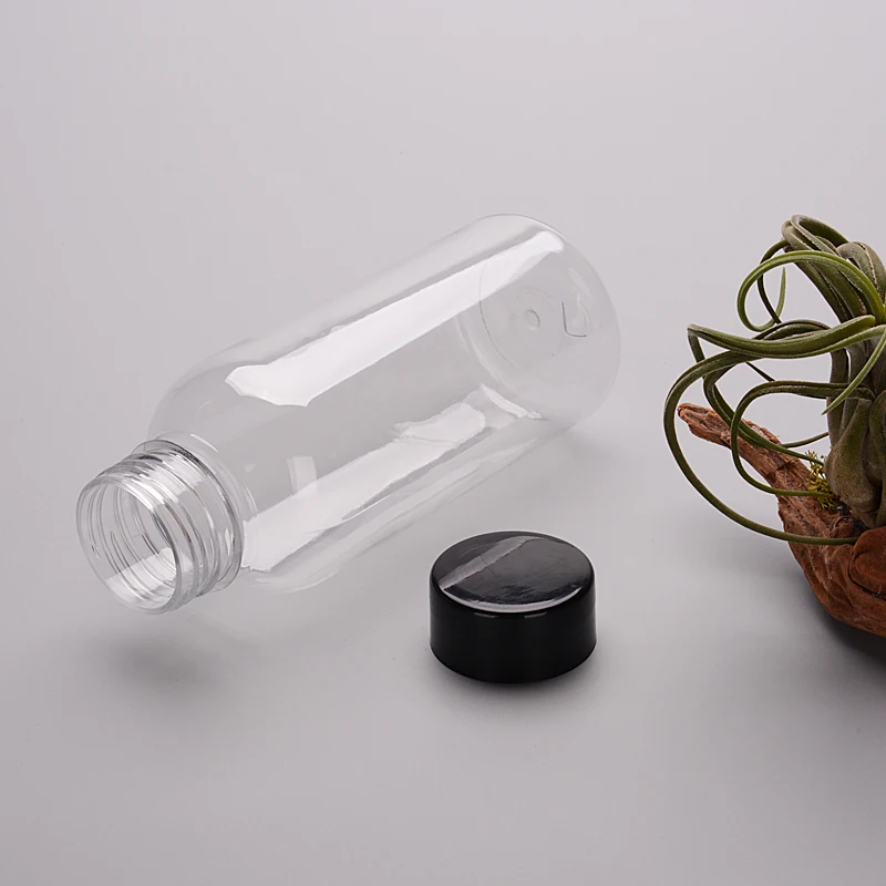 NEW 13oz 400ml PET Plastic Packaging Beauty Transparent Beverage Milk Coffee Juice Empty Bottle With Cap