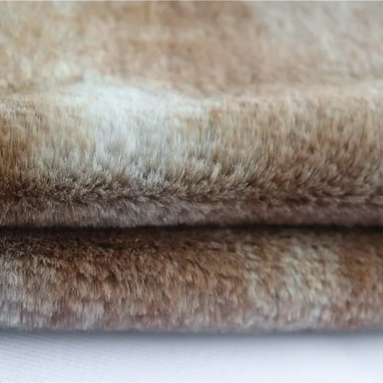 High Quality Fake Rabbit Ladies animal print faux fur fabrics for Women