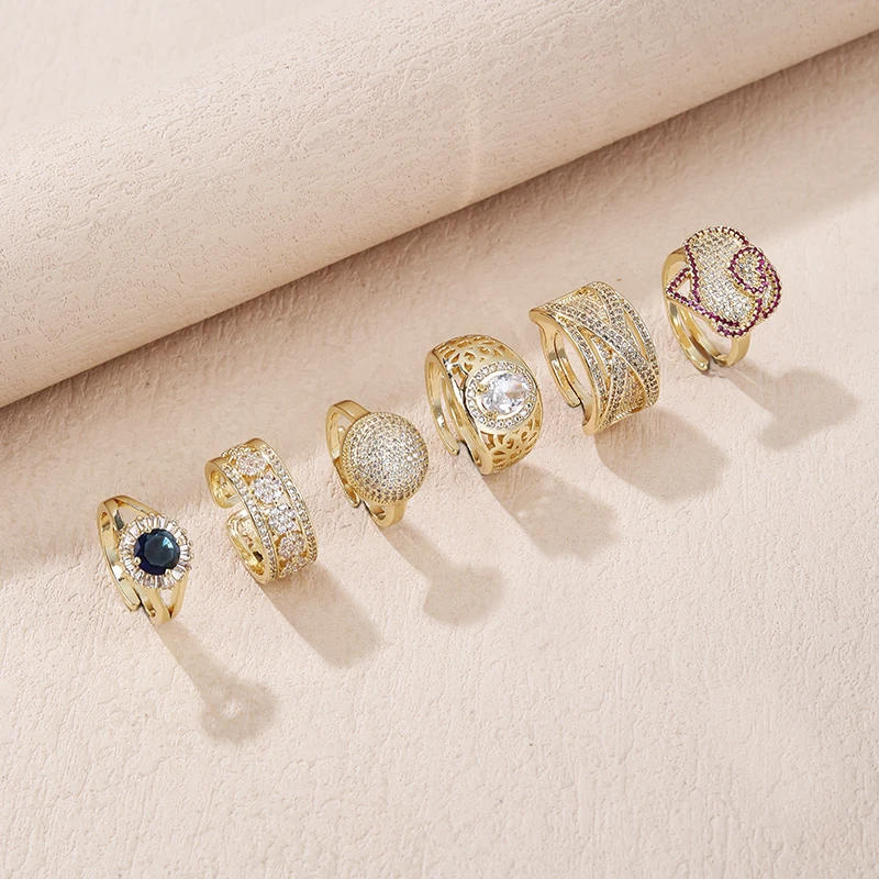 Hengdian 18k Gold Plated Jewelry Fashion Rings New Design Gold Finger Rings Gold Ring Prices In Pakistan For Women