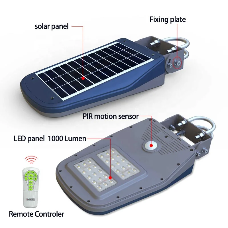Ip65 50W 5000 Lumens Street Luminarias Led Solar Lamp With Motion Sensor