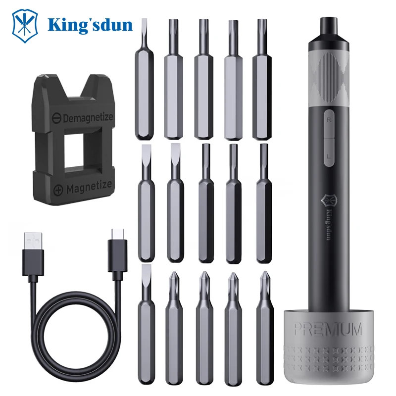 KS-882043 Multifunctional Electric Screwdriver Set 3.7V Adjustable Torque Cordless Power Screwdriver for Laptop Repairing