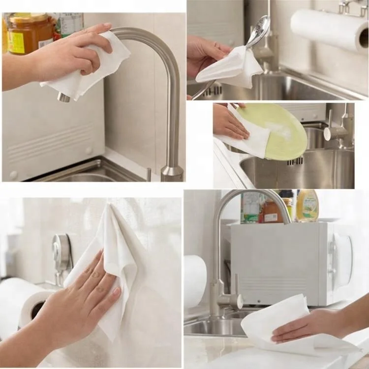 Reusable bamboo kitchen towel bamboo kitchen paper towel dish cleaning cloth