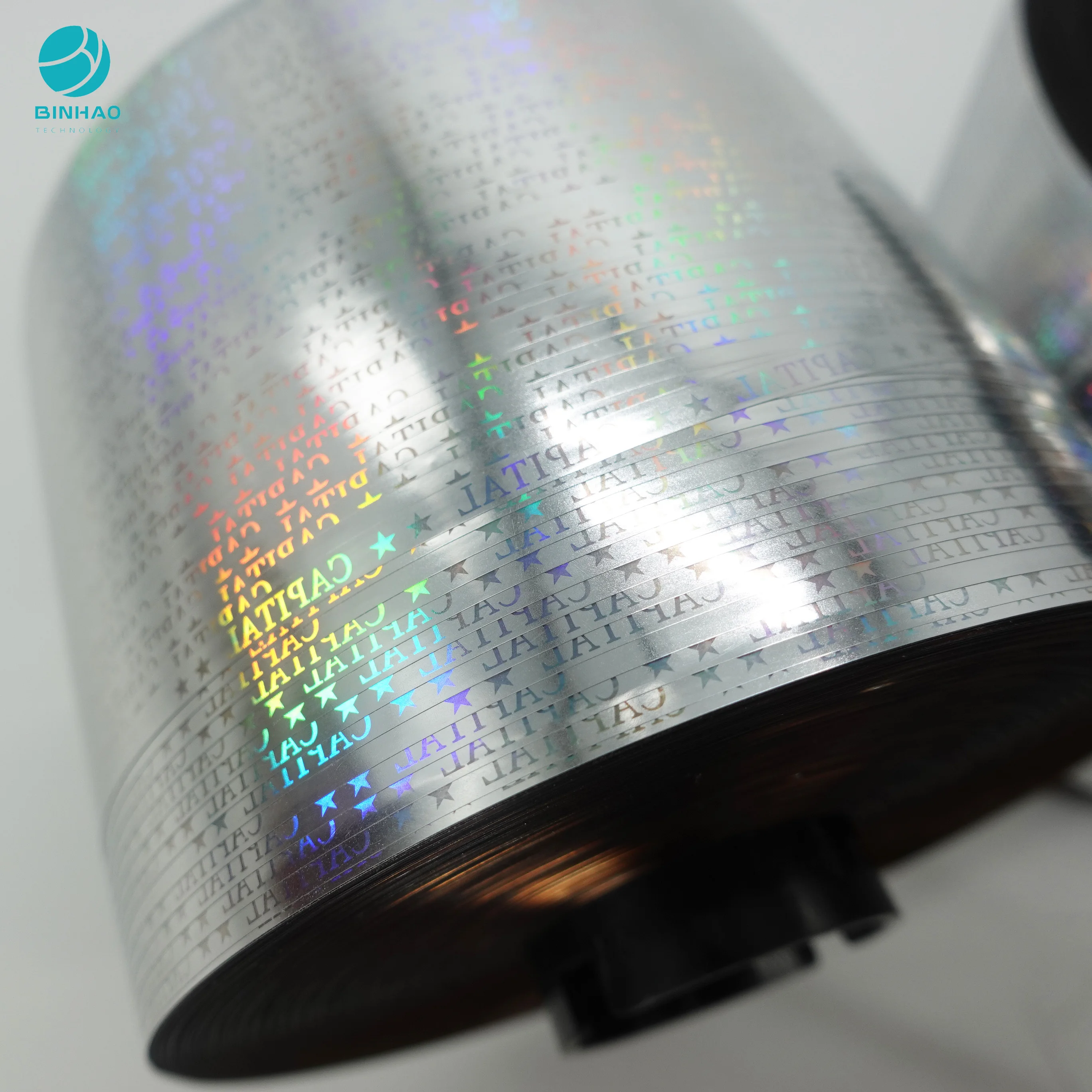 BOPP Material Tobacco Packing Film Cut Into 3mm Tear Tape  Bobbin Logo Hologram