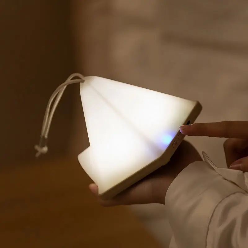 New Design Hanging USB Rechargeable Triangle Restaurant bar Pub Indoor Outdoor Camping LED Night Table Lamp Lights Lamps