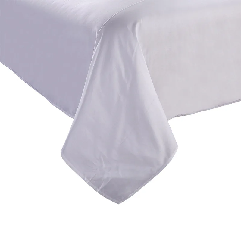Professional Factory 100% cotton pure white bad sheet for hotels bedding sets collections
