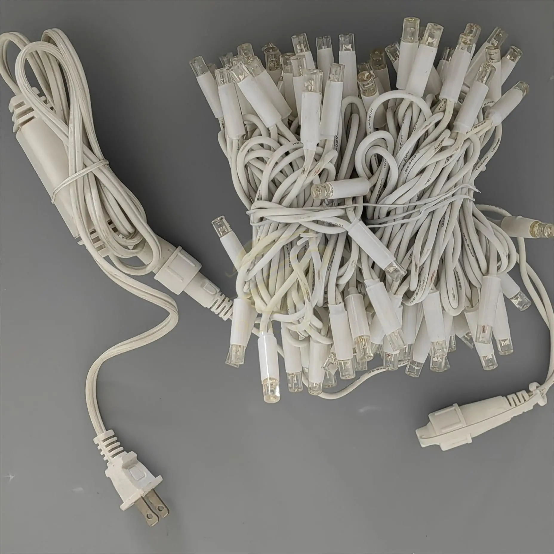 decoration waterproof rubber cable led string lights for outdoor