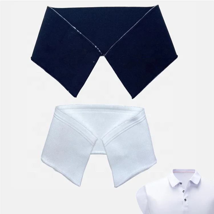 Thick customized 1x1 rib knit fabric white black golf polo tshirts collar