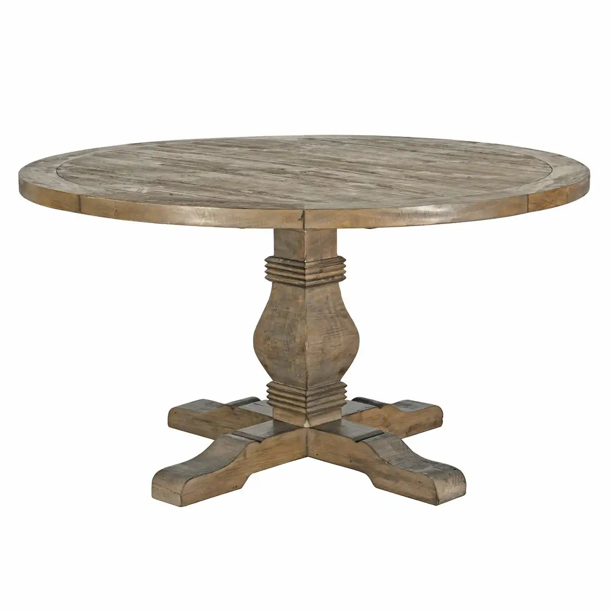 Classic Hard Solid Wood Table Creative Farmhouse Round Table Coffee Rustic Dining Table