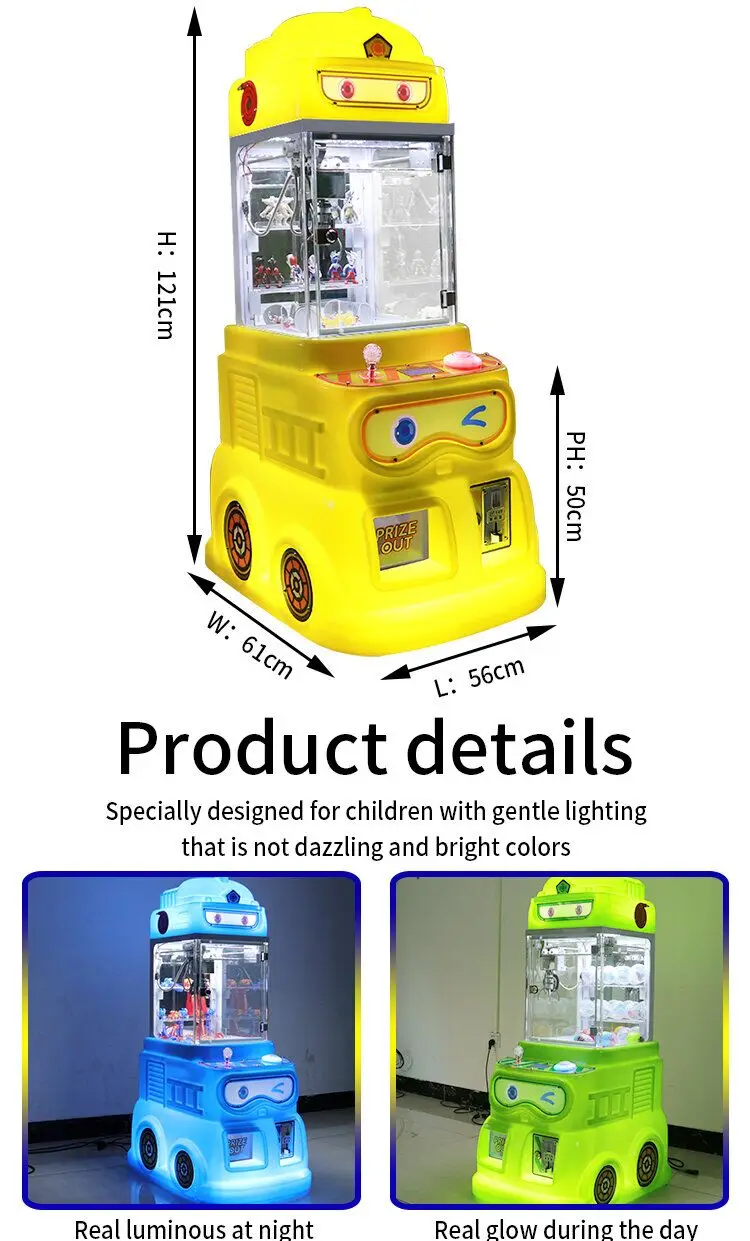 Doll Machine Coin Operated Game Machines Mini Plush Toy Claw Joystick Control Claw Crane Machine
