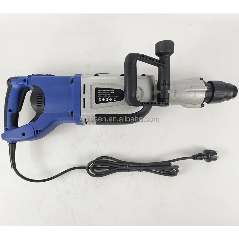 230v 1700w 50mm 27J BMC SDS MAX Heavy Duty Concrete Breaker Chiseling Machine Demolition Hammer with drill and point chisel