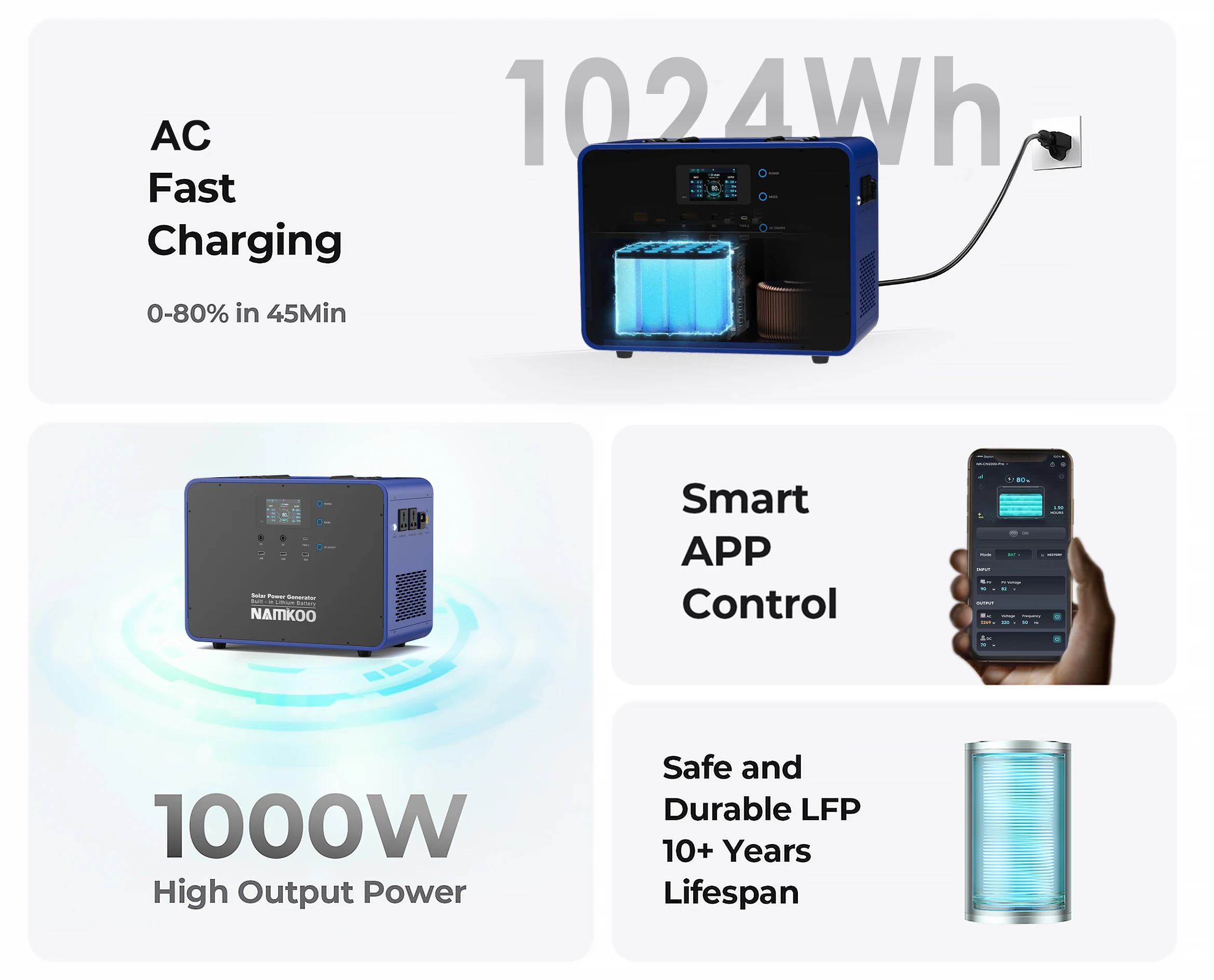 1000 Вт солнечный генератор походная электростанция портативная Power Bank