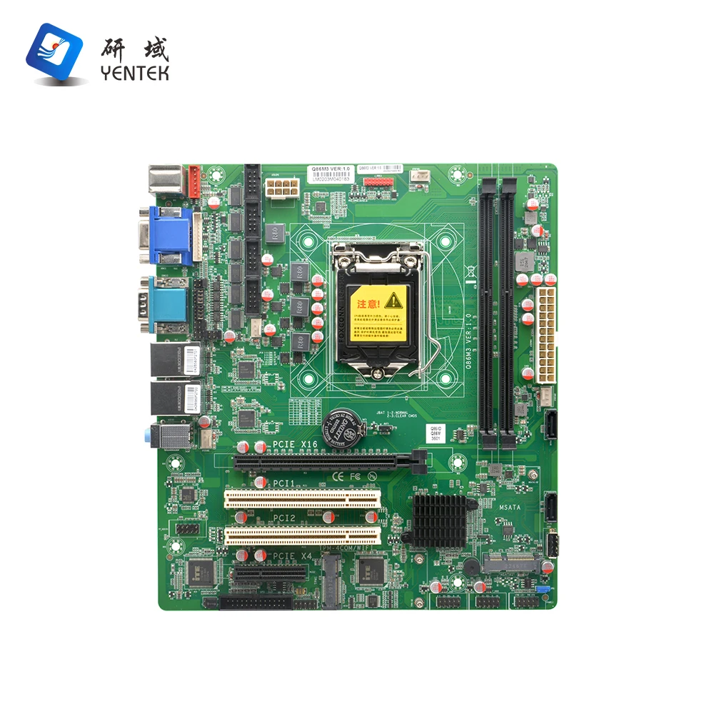 Процессор YENTEK intel LGA1150 I3 I5 I7 DDR3 HD VGA LINUX 2 LAN COM 11 USB PCIE x16 x4 ATX Industrial Q85 материнская плата