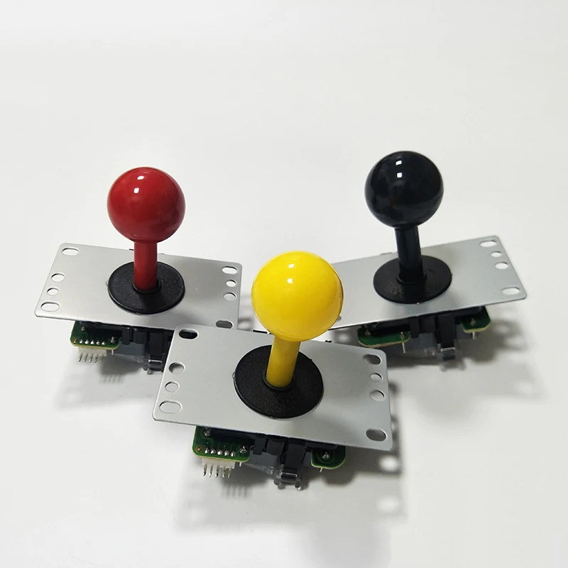 2 PCS Sanwa 5Pin 8Way High Quality Joystick For DIY Arcade Game Machine Plating Multi Color Chrome Red Blue