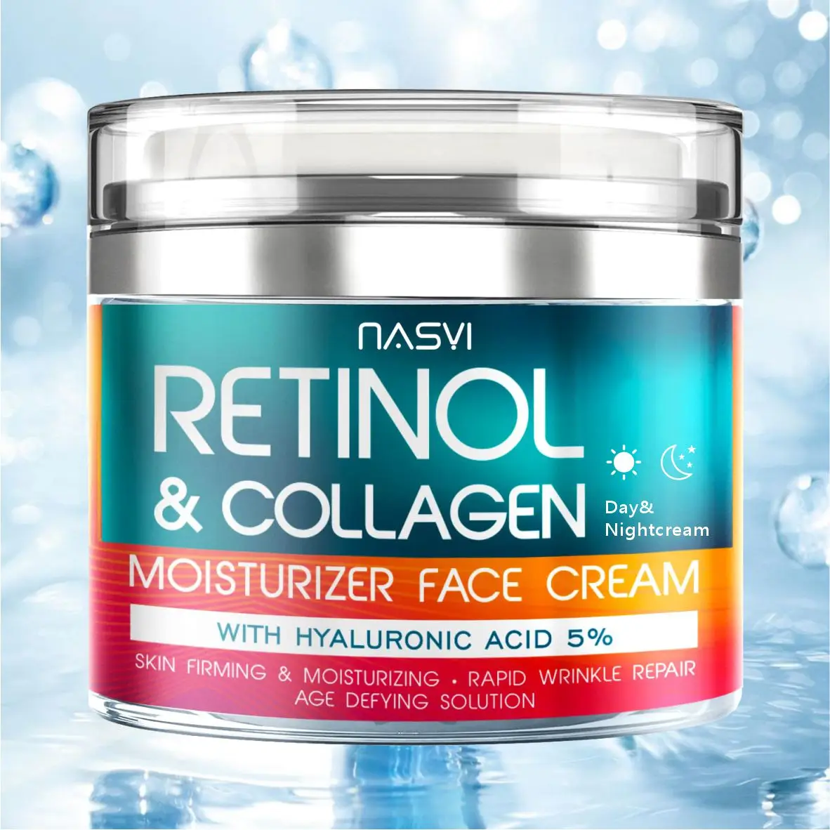 Private Label OEM Organic Face Cream Lotion Moisturizer Collagen Face Lift Cream Hyaluronic Acid Anti Aging Retinol Face Cream