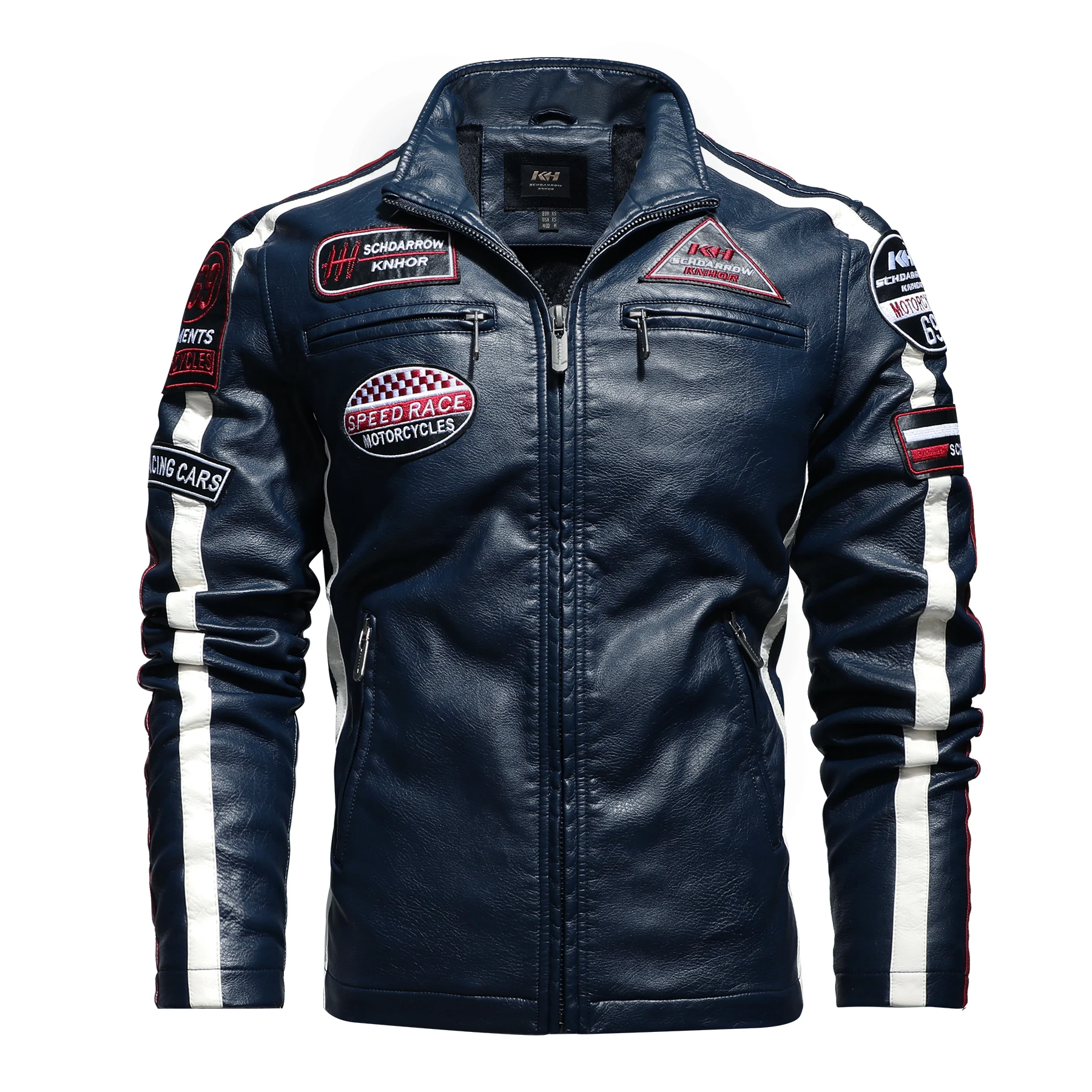 Custom Odm American Size Bulk Leather Jackets For Men Biker Pu Leather Jackets Male Pu Motorcycle Men Jacket Leather