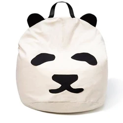Animal Storage Cute Panda Bean Bag Chair Lazy Sofa For Kids