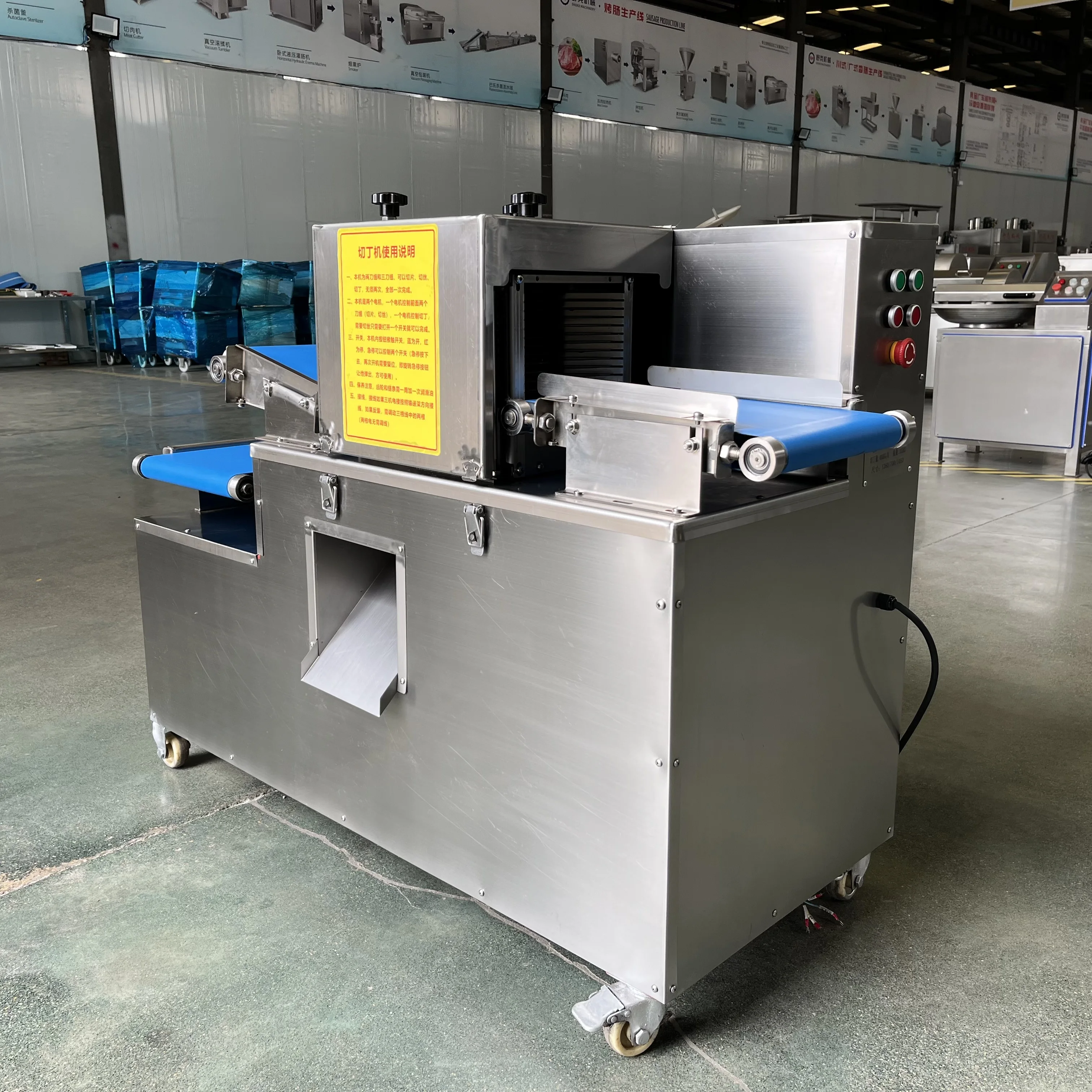 Commercial High-Speed Fresh Meat Dicer Meat Cube Cutter
