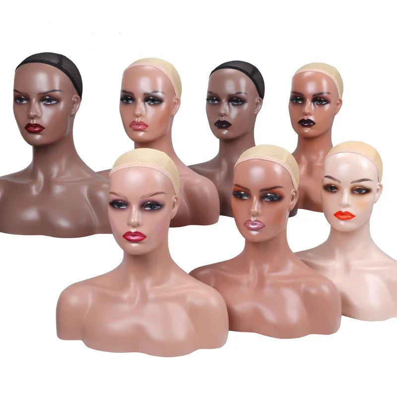 Wholesale Different Makeup Wigs Display Hairdressing Mannequin Dolls Styling Training Head For Hairdresser