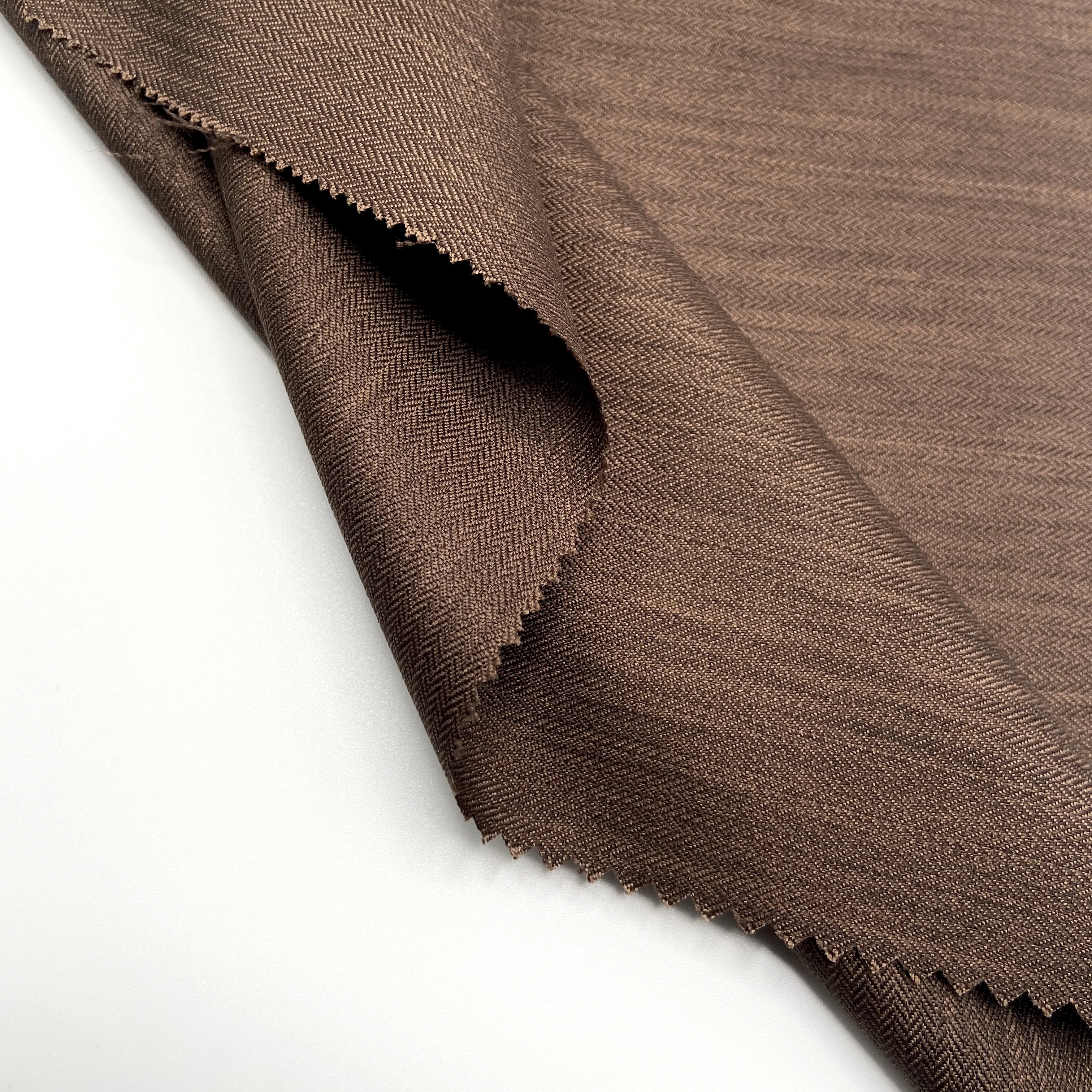 
China Factory Textile Manufacturer 100%Polyester Recycle Herring Bone Woven Fabric Fashion Design for Curtain Garment 