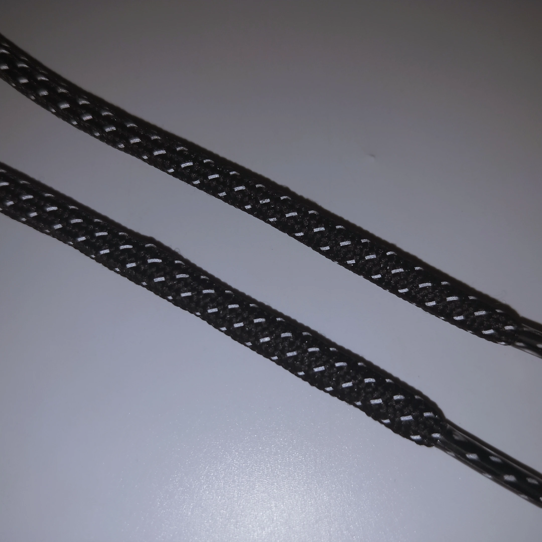 High quality braided polyester reflective cord drawcord with plastic tip 5mm